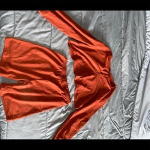 Two piece biker shorts and long sleeve top set